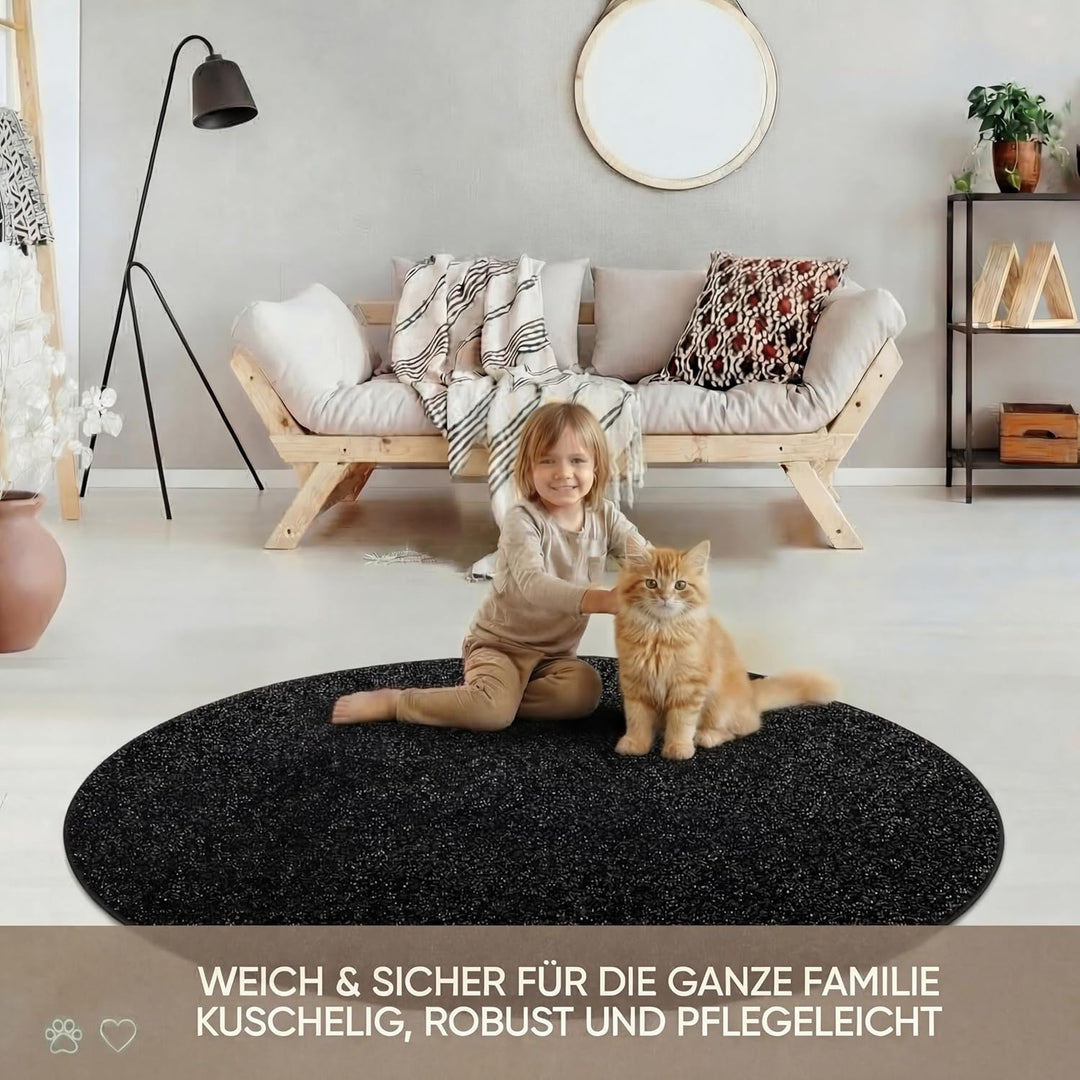 Fashion4Home Teppich Wohnzimmer – Einfarbig Teppich, Uni Teppich fürs Kinderzimmer, Schlafzimmer, Ar