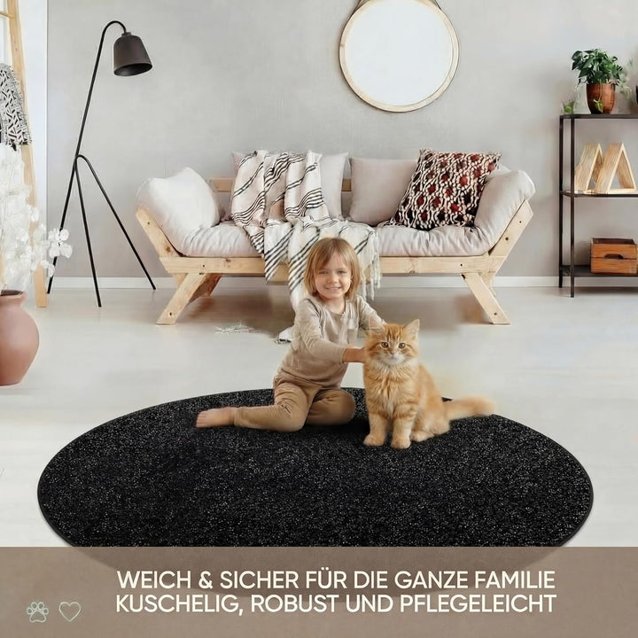 Fashion4Home Teppich Wohnzimmer – Einfarbig Teppich, Uni Teppich fürs Kinderzimmer, Schlafzimmer, Ar