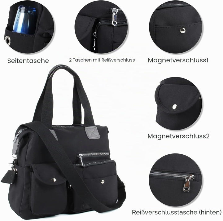 EVEOUT Damen Handtasche Multi Tasche Grosse Umhängetasche Hobo Taschen für Reise Arbeit Schule Campi
