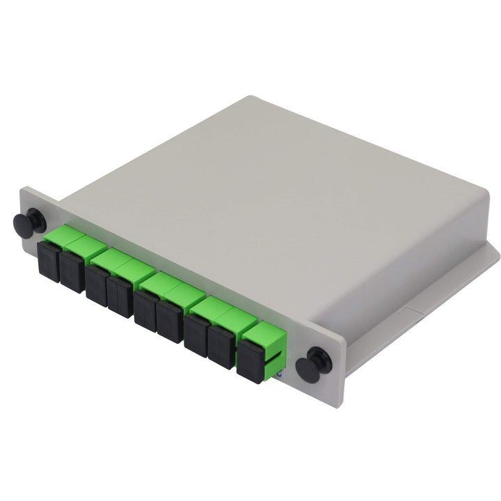 GINTOOYUN 1 x 8 Glasfaser-Splitter SC/APC Splitter Kassettenkarte Einstecken Singlemode für Hausverd