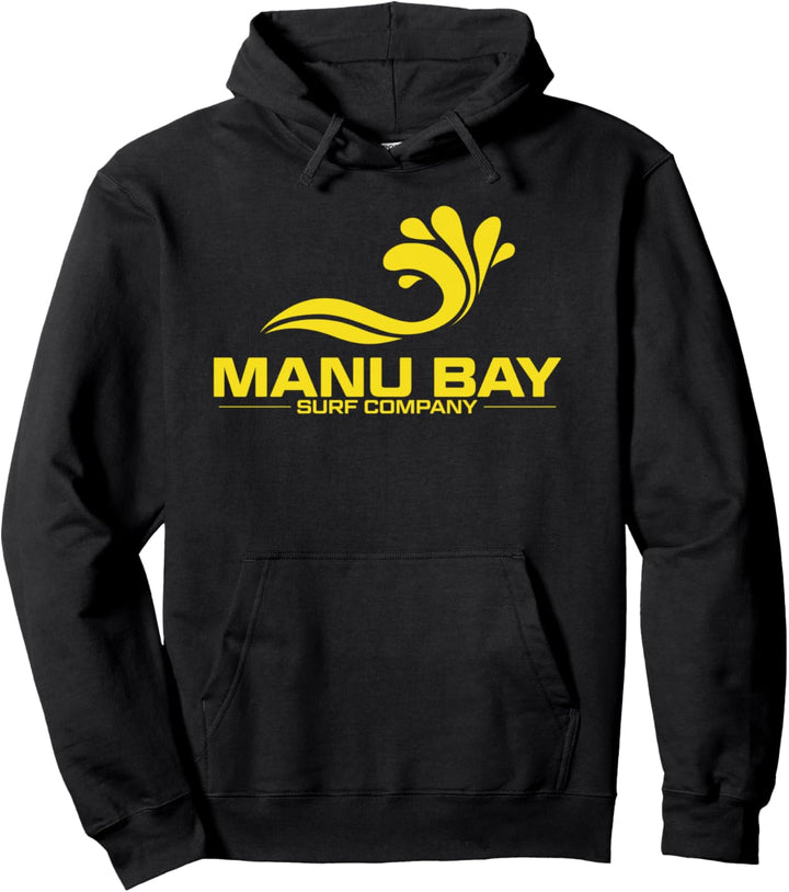 Manu Bay Surf Company New Zealand Surfer Gold Logo Pullover Hoodie