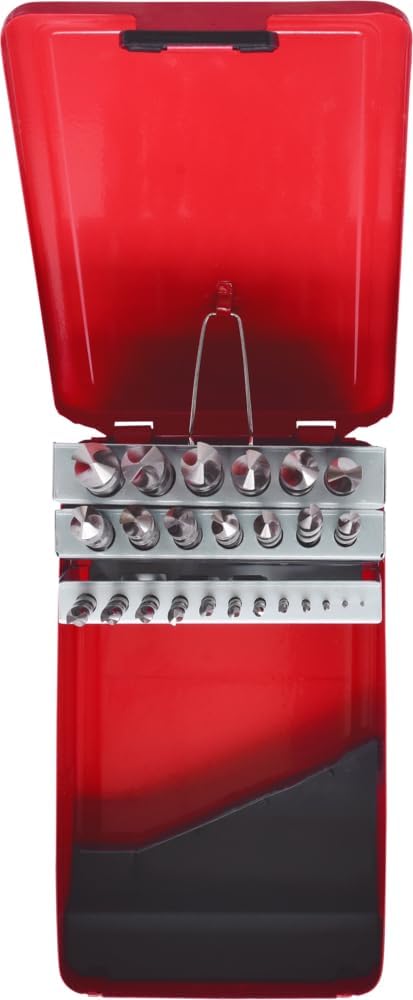 KS Tools 330.2613 HSS-G Spiralbohrer-Satz, Stahlblechkassette, 25-tlg. 1-13mm