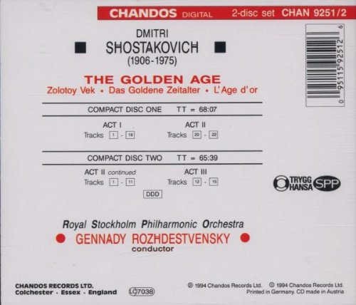 Golden Age-Ballett, Audio-CD