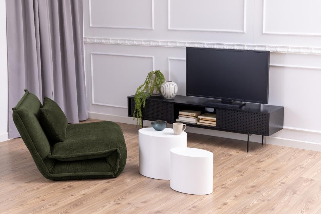 AC Design Furniture Rico Couchtisch in Hochglanz Optik 2er Set, B: 48 x H: 40 x T: 33 cm und B: 40 x