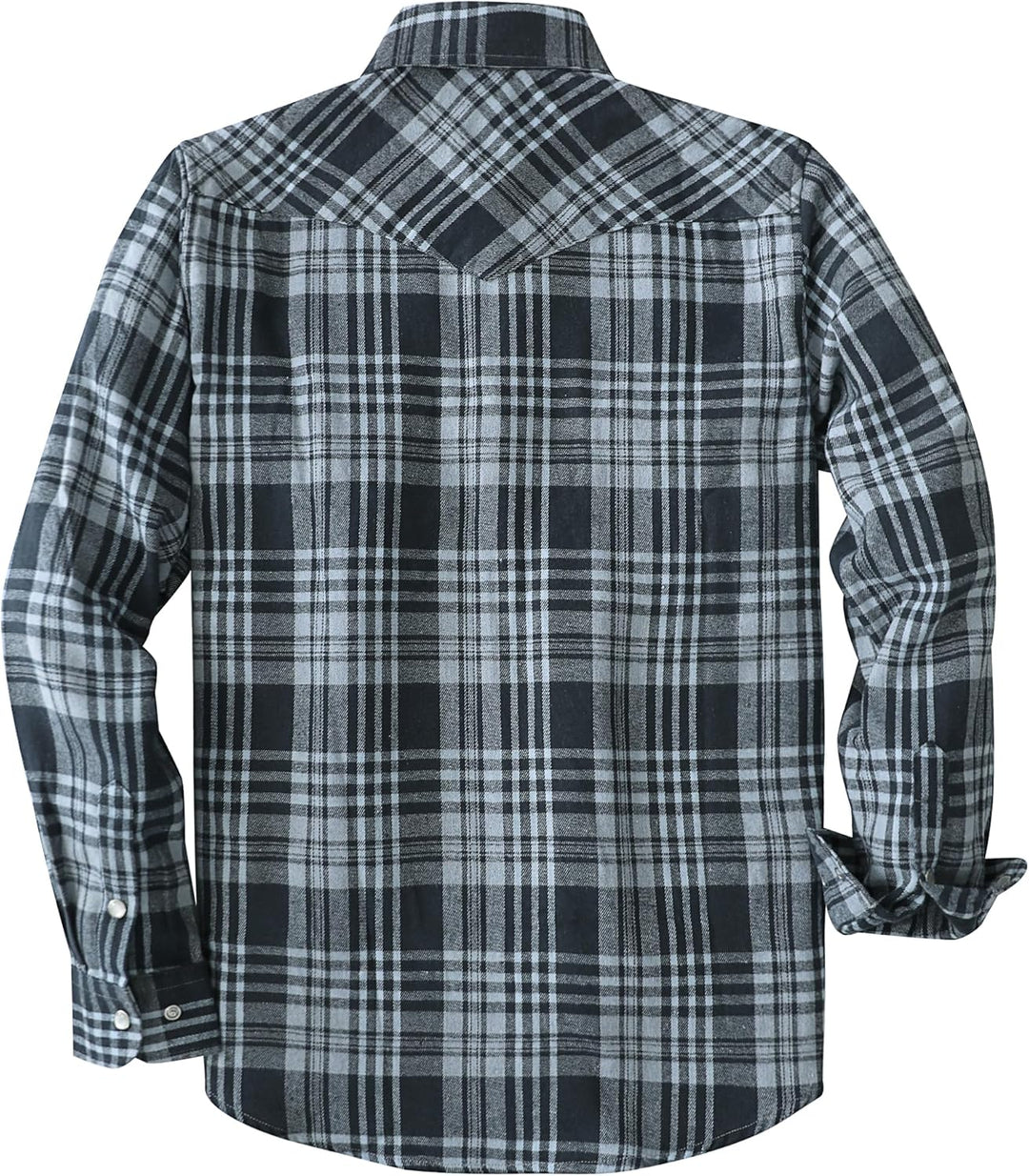Dubinik® Herren Flanellhemd Flanellhemd Herren Kariert Western Cowboy Vintage Langarm Druckknöpfe Ba