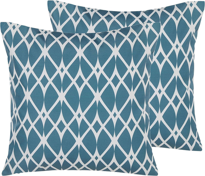 Gartenkissen im 2er Set mit ethnischem Motiv 45 x 45 cm blau Anagni