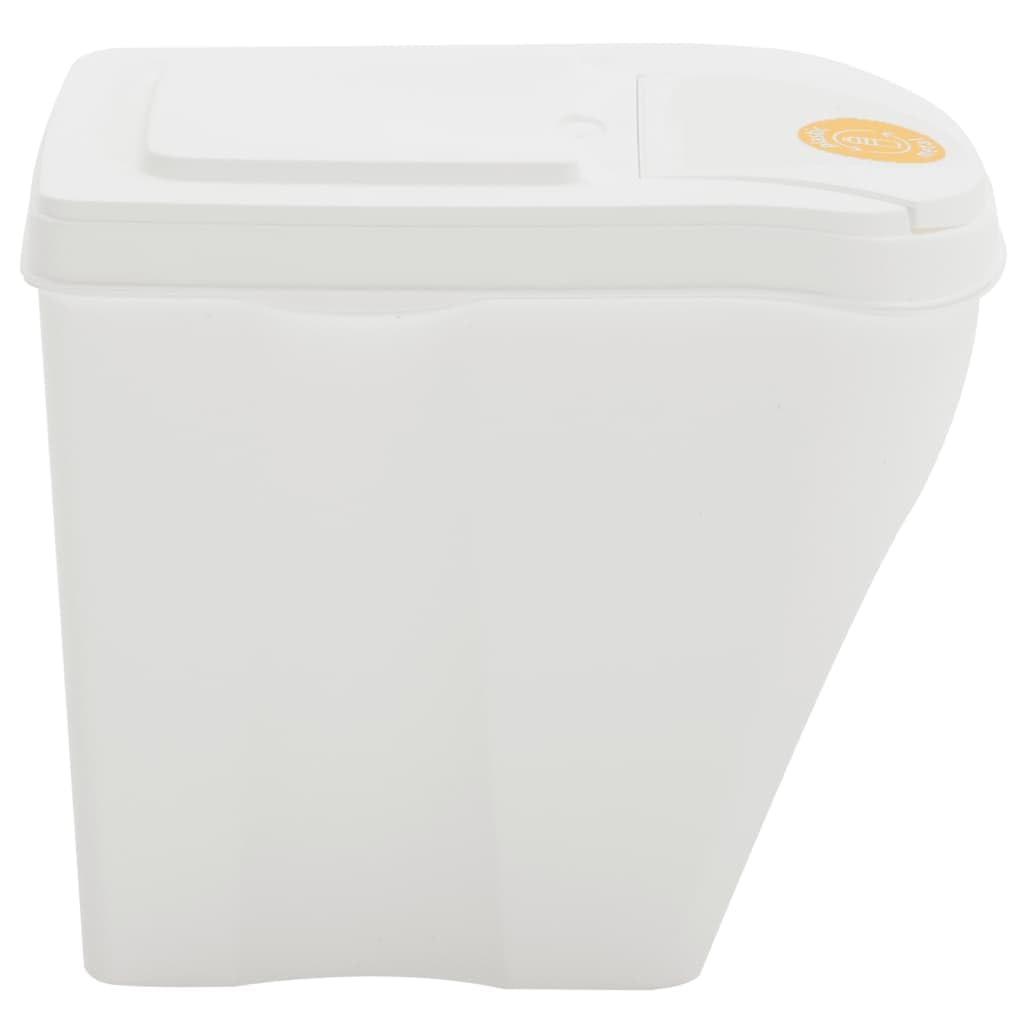 vidaXL Stapelbare Mülleimer 4 Stk. Weiss 100 L Polypropylen, Abfalleimer, Abfallbehälter, Abfalleime