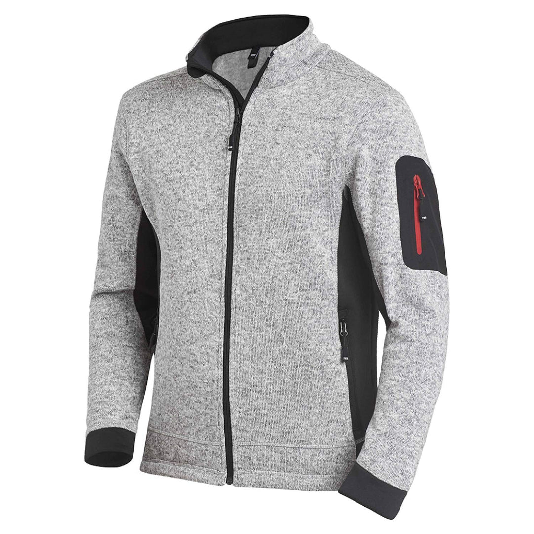 FHB Strick-Fleece "Christoph" Grösse 2XL, 1 Stück, grau/schwarz, 79595-1120-2XL