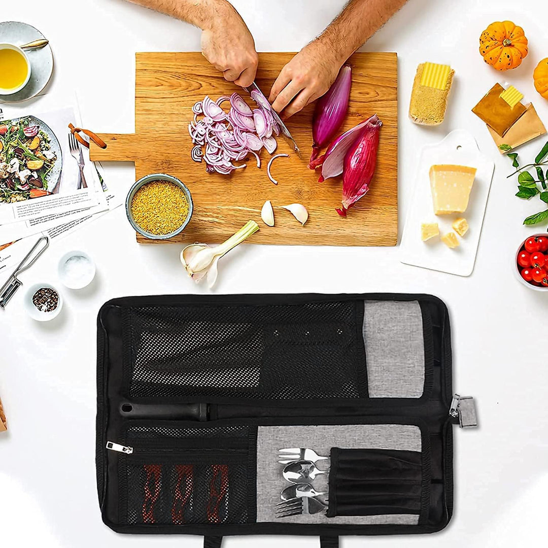 YWYHHM Messertasche, Messer-Rolltasche Kochmesser Rolltasche Messerkoffer mit 13 Fächern für Messer