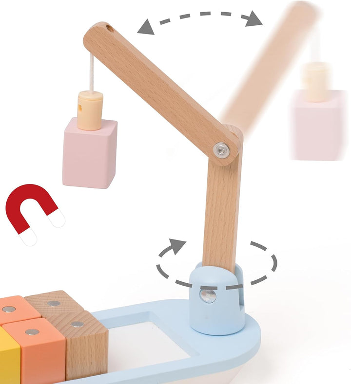 Classic World Magnetspiel Schiff ab 2 Jahre | Montessori Spielzeug 2 Jahre | Holzspielzeug für unter