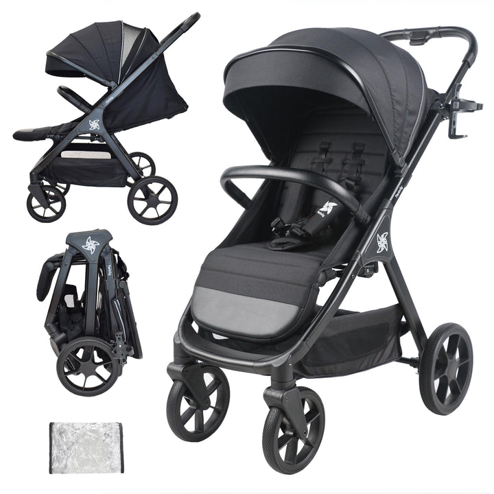 Spacely Buggy bis 25kg - Leichter Reisebuggy klein zusammenklappbar mit Liegefunktion | Kinderwagen