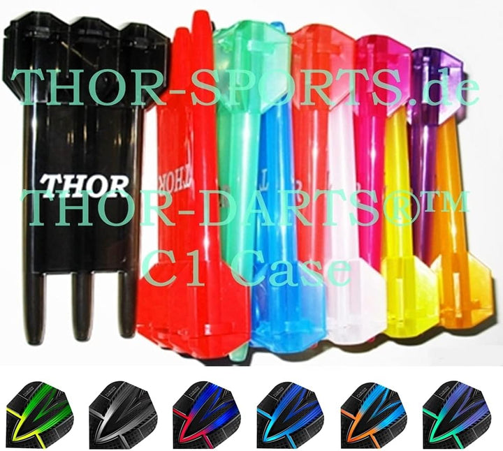 Exclusiv-Line C1 Dart-Case, Hard-Wallet für 3 Darts, Kunststoff Dart Tasche in 10 Farben erhältlich,