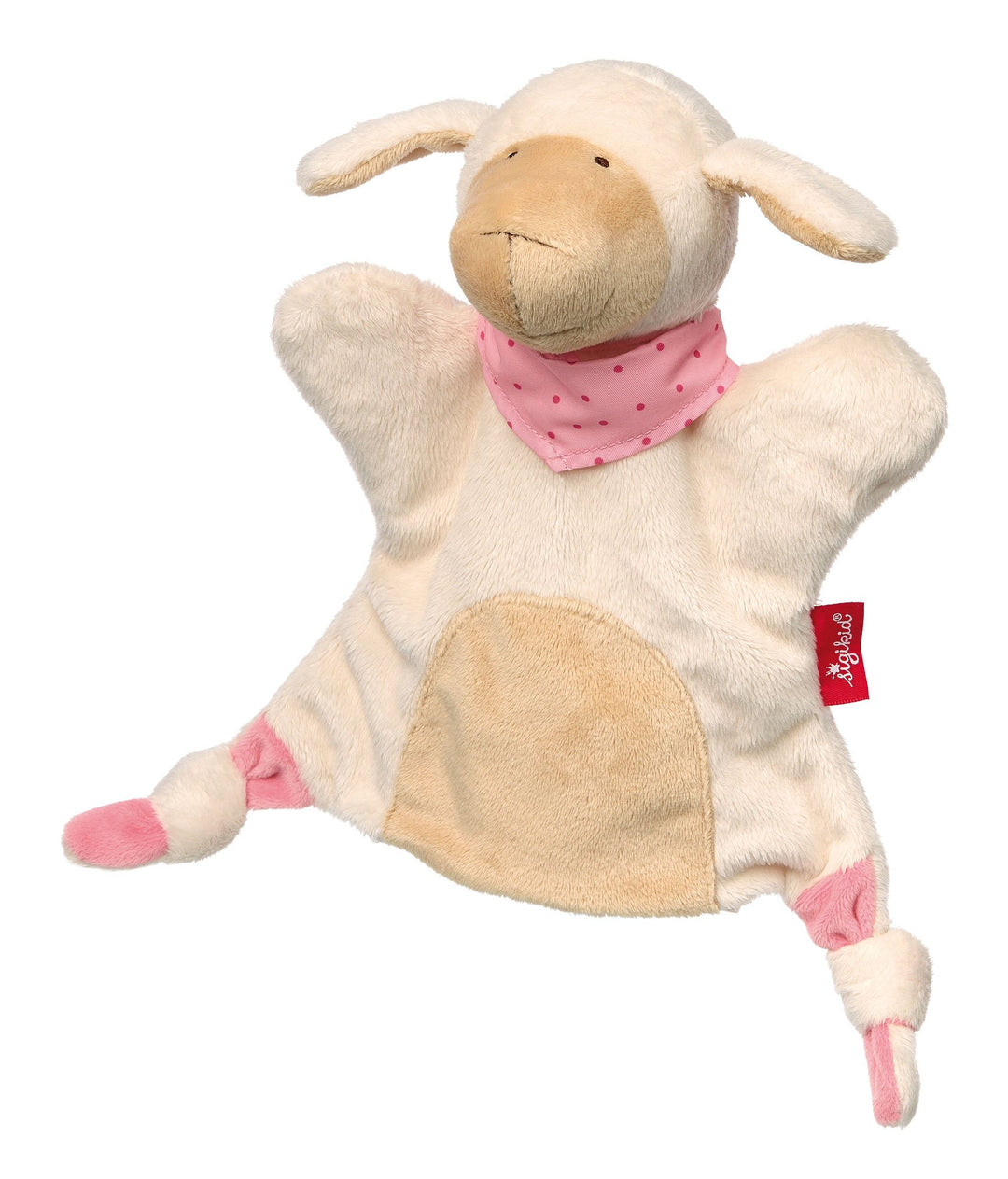 SIGIKID 41988 Handpuppe-Schnuffeltuch Schaf Kuscheltuch Mädchen und Jungen Babyspielzeug empfohlen a