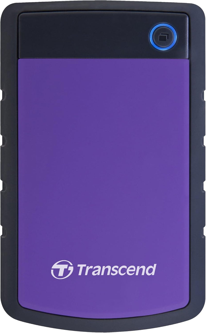 Transcend TS4TSJ25H3P 4TB portable, externe Festplatte (HDD) in purple (lila) mit Backup-Funktion (D