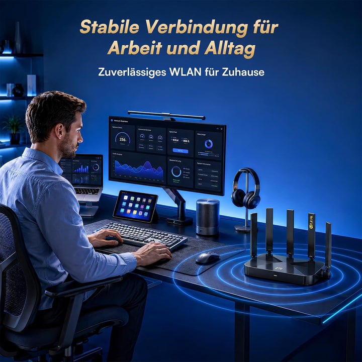 ZTE Polar AX3000 WiFi 6 WLAN-Router mit EasyMesh, Repeater, Gigabit Medium, Medium