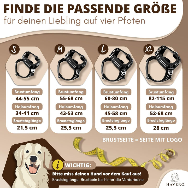 Hundegeschirr Easy-On-Clip – [Kein Überkopfziehen] | Anti-Zug Y-Geschirr Gepolstert Reflektierend At