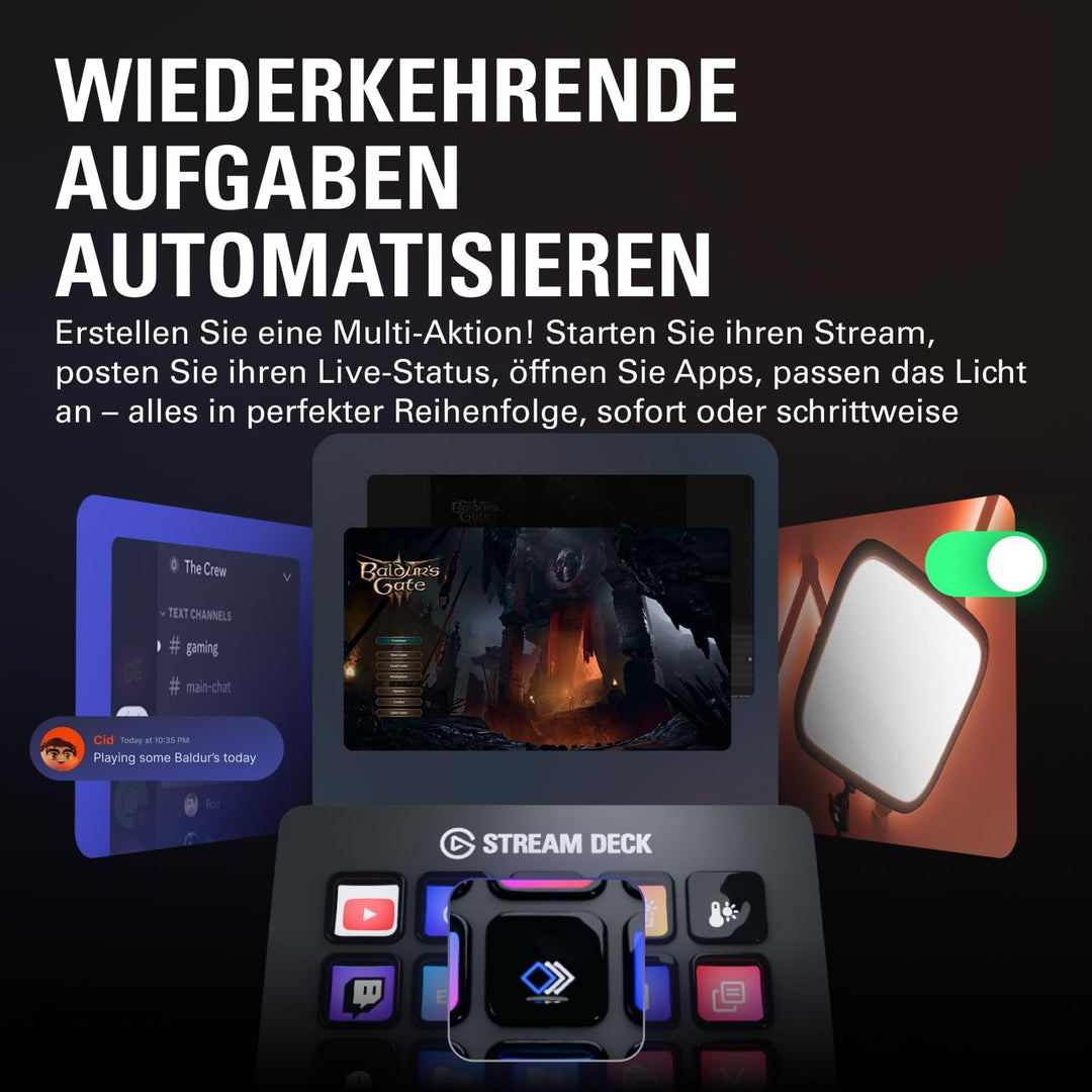 Elgato Stream Deck MK.2 – Studio-Controller, 15 Makrotasten, auslösen von Aktion in Apps und Softwar