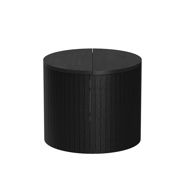 Vicco Couchtisch Tavilo, Eiche/Schwarz, 38 x 38 cm, mit Liftfunktion und Abnehmbarer Seitenwand Oak/