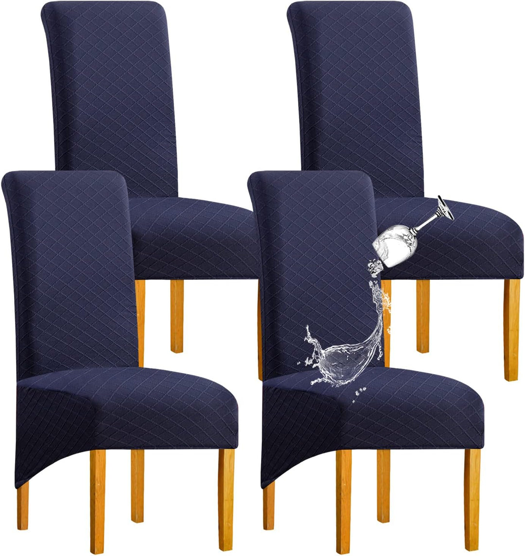 SHENGYIJING 1/2/4/6 PCS Diamond Lattice FStretch wasserdichte XL Stuhlhussen für Esszimmer, Spandex