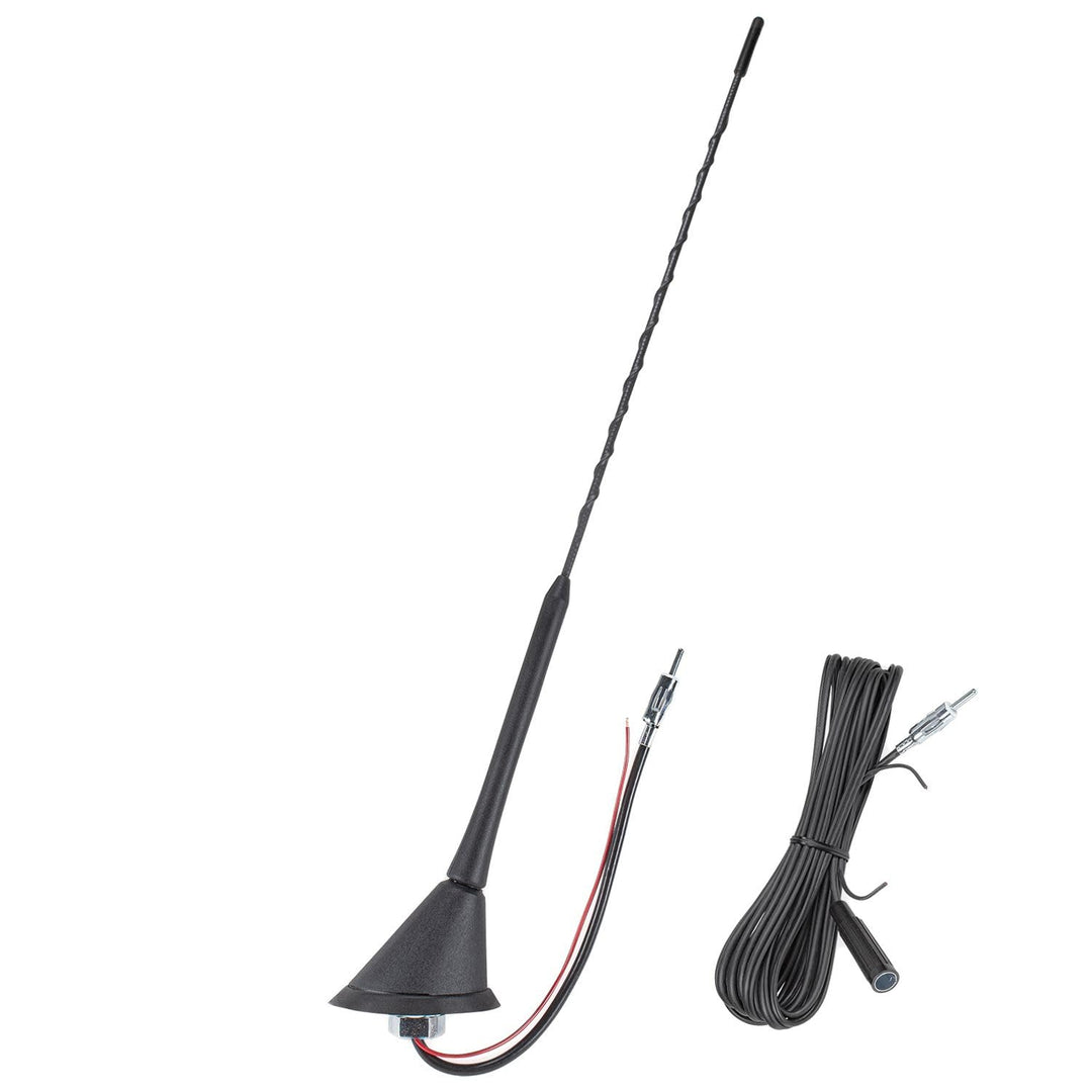 tomzz Audio 1000-042 KFZ Auto Dachantenne 16V-Look AM/FM mit 450cm Kabel Verstärker DIN-Stecker Anti
