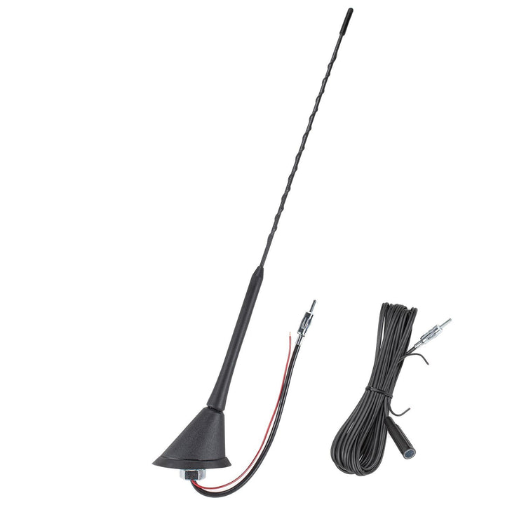 tomzz Audio 1000-042 KFZ Auto Dachantenne 16V-Look AM/FM mit 450cm Kabel Verstärker DIN-Stecker Anti