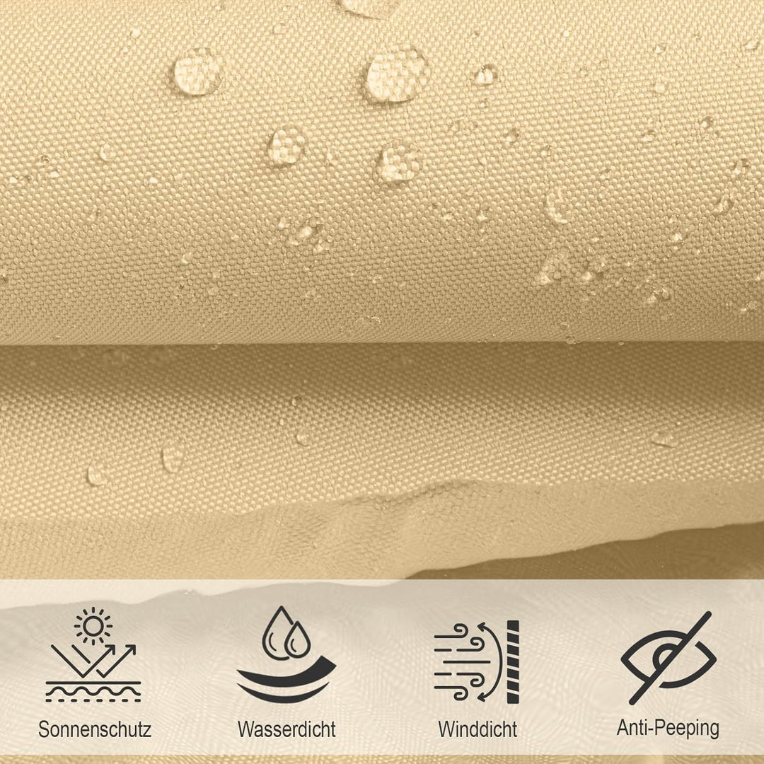 SUNNY GUARD Sonnensegel Wasserdicht 4x4m Rechteckig Sonnenschutz Wetterschutz Segel Baldachin UV Sch