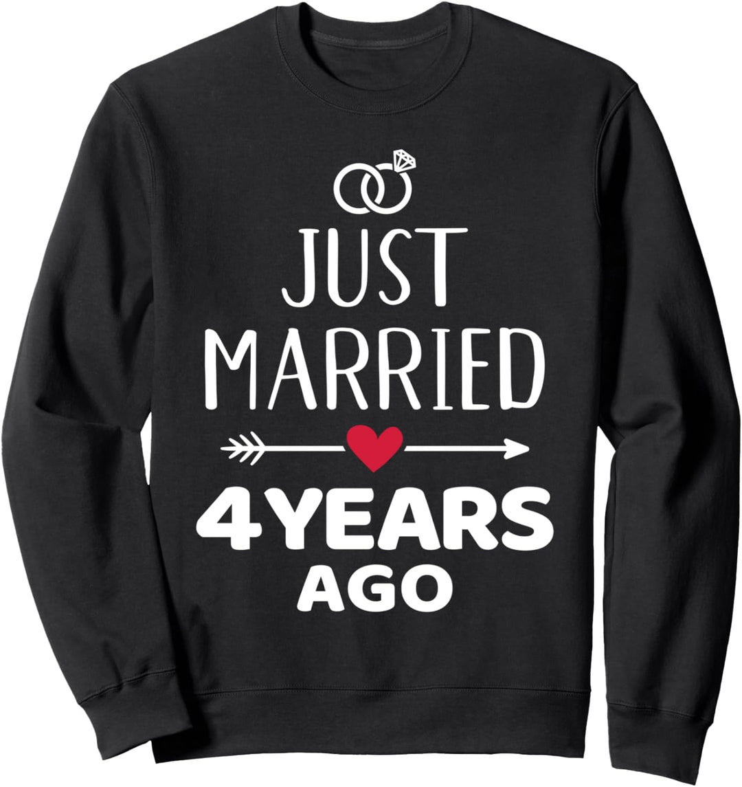 Just married 4. Hochzeitstag Sweatshirt