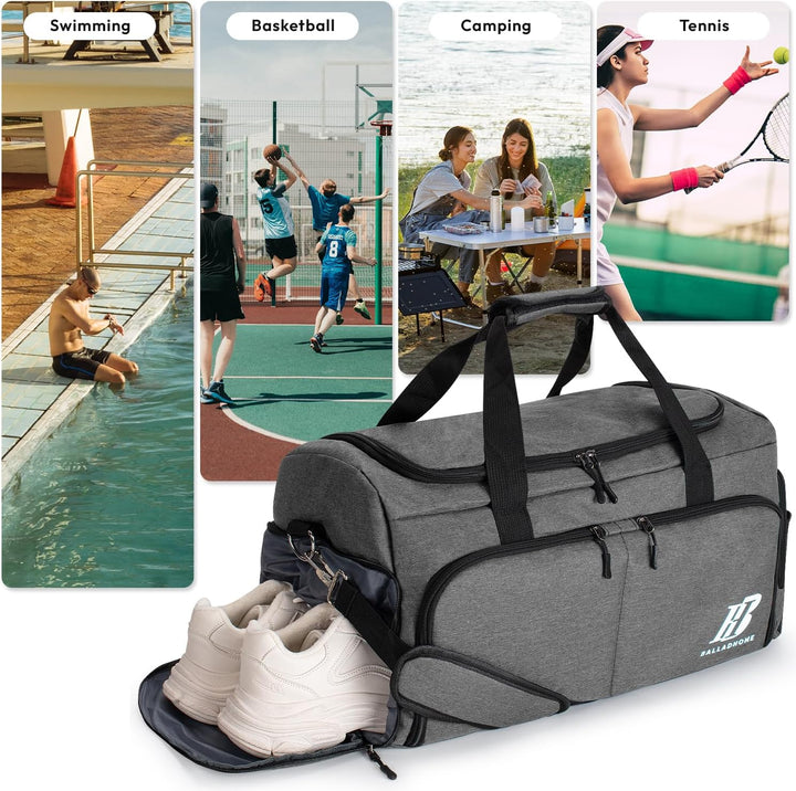 Sporttasche Reisetasche für Damen und Herren Trainingstasche Gym Bag mit Schuhfach und Nassfach Duff