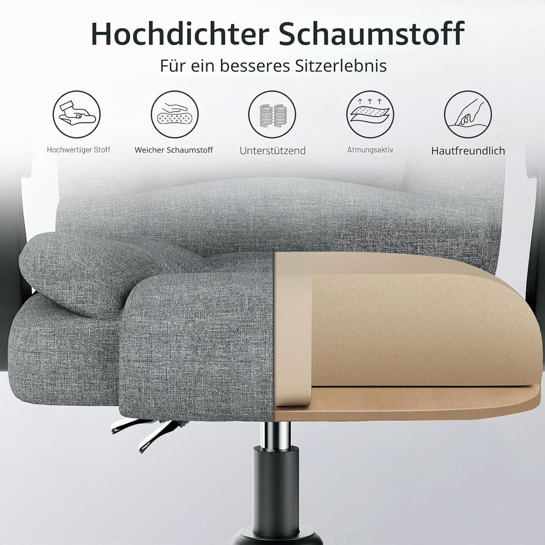 naspaluro Chefsessel Bürostuhl Ergonomischer PU-Leder Drehstuhl Hochlehner, Höhenverstellbarer Schre