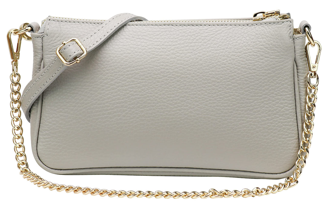 SH Leder Echtleder Umhängetasche Schultertasche Handtaschen Clutch kleine Abendtasche Goldfarbene Me