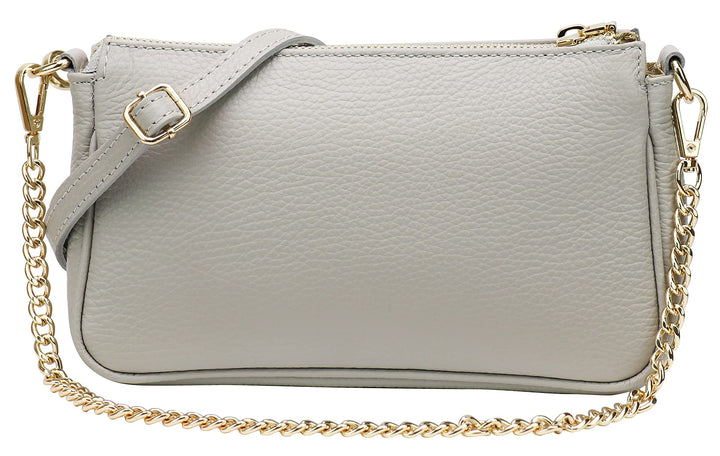 SH Leder Echtleder Umhängetasche Schultertasche Handtaschen Clutch kleine Abendtasche Goldfarbene Me
