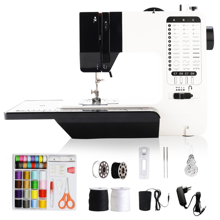 Nähmaschine für Anfänger, 38 Stichprogrammen Elektrische Nähmaschine, Tragbare Sewing Machine Mini m