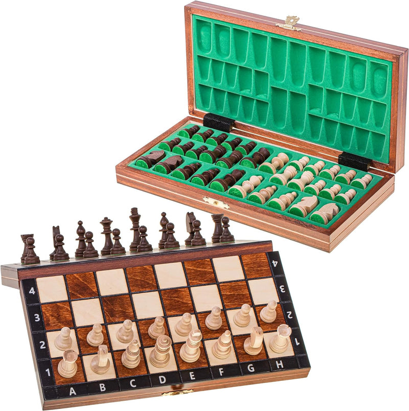 Square - Schach Schachspiel - MAGNETISCHE - Classic - Schachfiguren & Schachbrett aus Holz