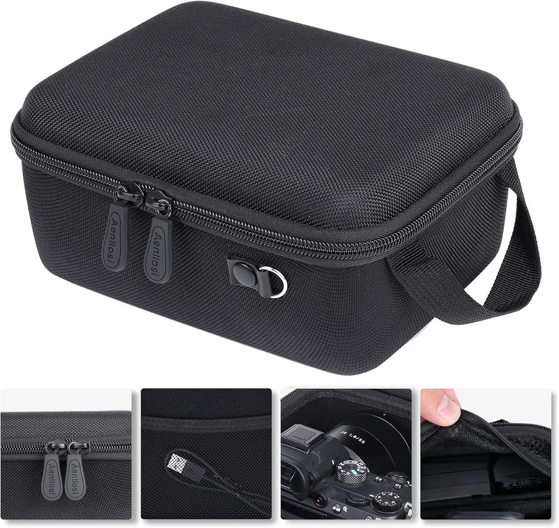 Aenllosi Harte Hülle Tasche für Sony Alpha 7 II III IV spiegellose Digitalkamera, schwarz (Nur Tasch