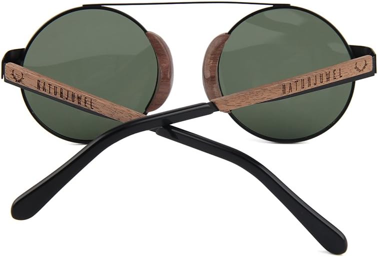 Naturjuwel Holz Sonnenbrille Herren Damen schwarz polarisiert Holzbrille Panther Design Brille inklu
