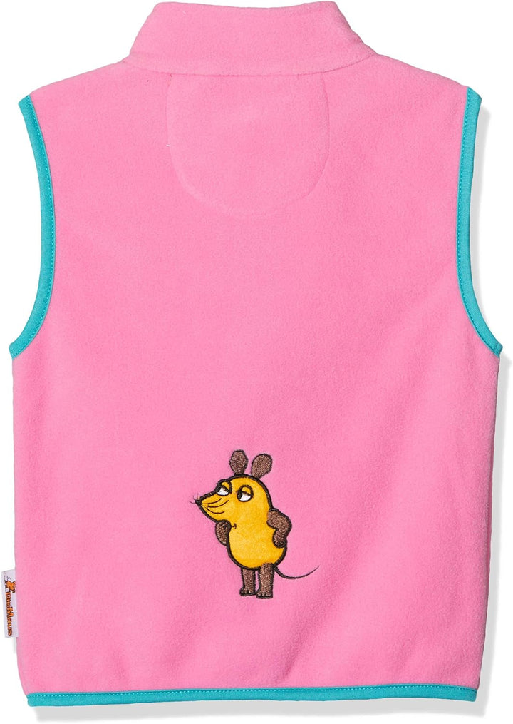 Playshoes Unisex Kinder Fleece Weste Outdoor-Oberteil 104 Pink die Maus, 104 Pink die Maus
