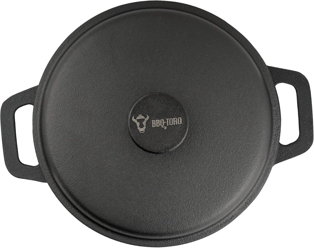 BBQ-Toro Gusseisen Topf | schwarz | Gusstopf - Bräter mit Deckel (3,0 Liter), 3,0 Liter