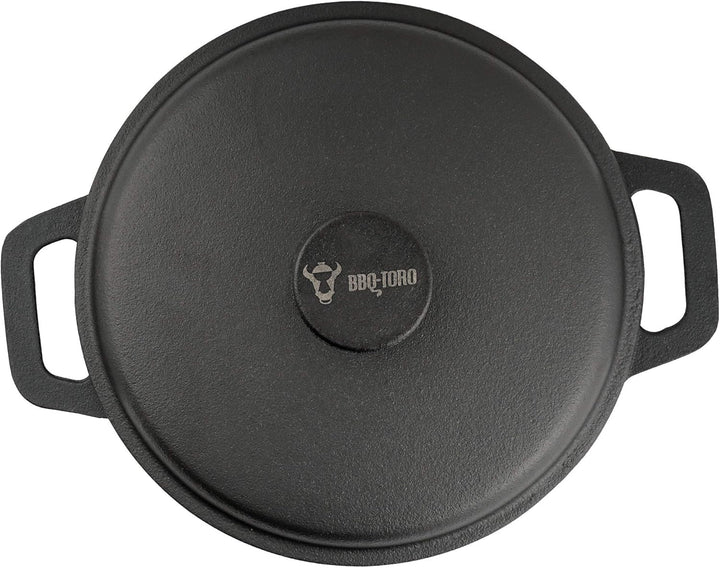 BBQ-Toro Gusseisen Topf | schwarz | Gusstopf - Bräter mit Deckel (3,0 Liter), 3,0 Liter