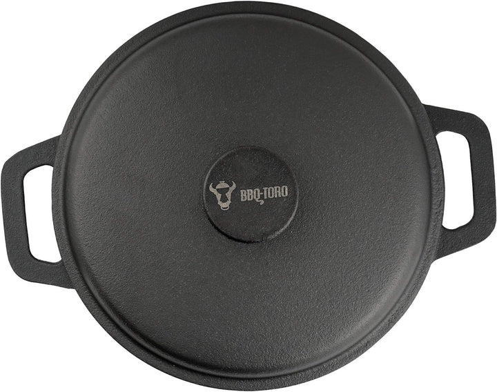BBQ-Toro Gusseisen Topf | schwarz | Gusstopf - Bräter mit Deckel (3,0 Liter + 4,0 Liter (Set)), 3,0
