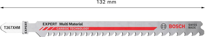 Bosch 10x EXPERT Multi Material T367XHM Stichsägeblatt (für Holz mit zähem Metall, Zäher Stahl, Läng