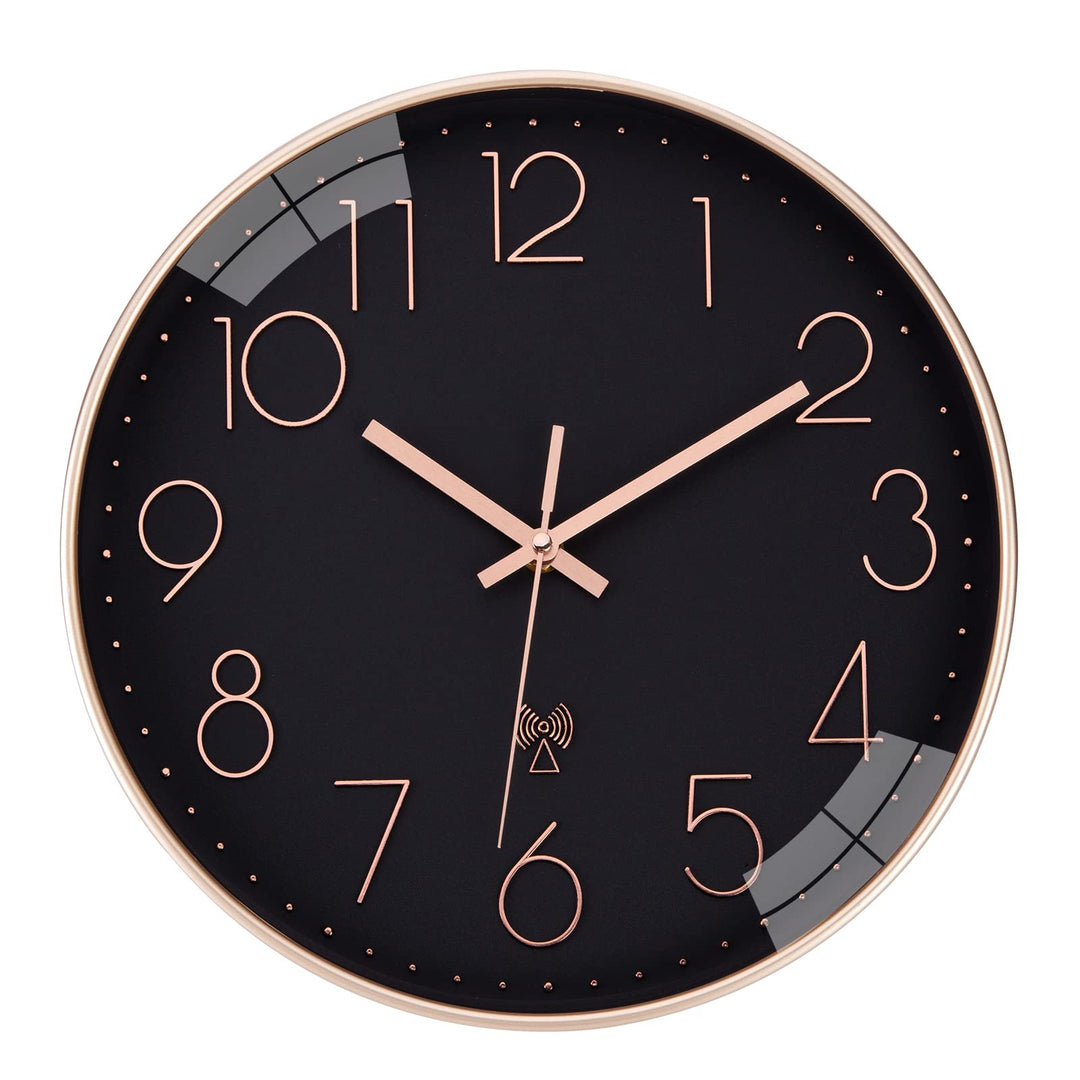 Wanduhr Funk Lautlos Funkuhr Wand Wanduhr Ohne Tickgeräusche 30cm Quarz Batterie Gross Einfach zu Le
