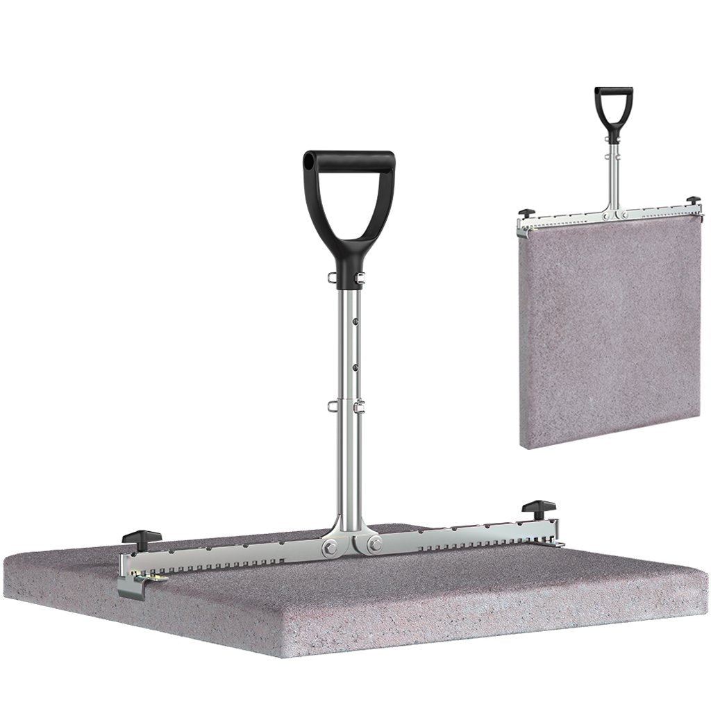 LANGFIT® Plattenheber 30 bis 62cm - Rückenfreundlich durch 3-fach höhenverstellbarem Griff - Schonen