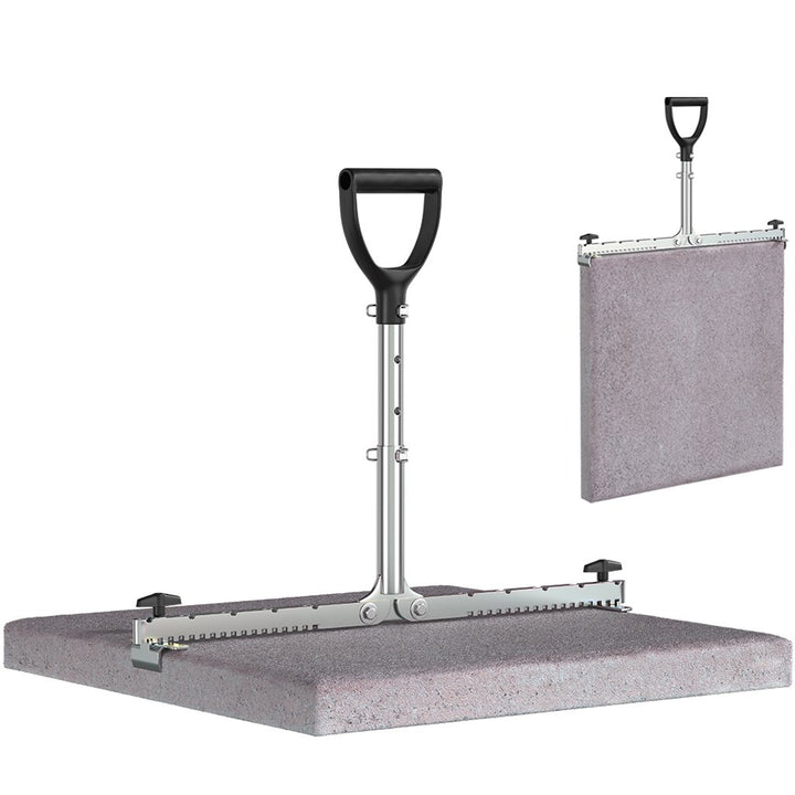 LANGFIT® Plattenheber 30 bis 62cm - Rückenfreundlich durch 3-fach höhenverstellbarem Griff - Schonen
