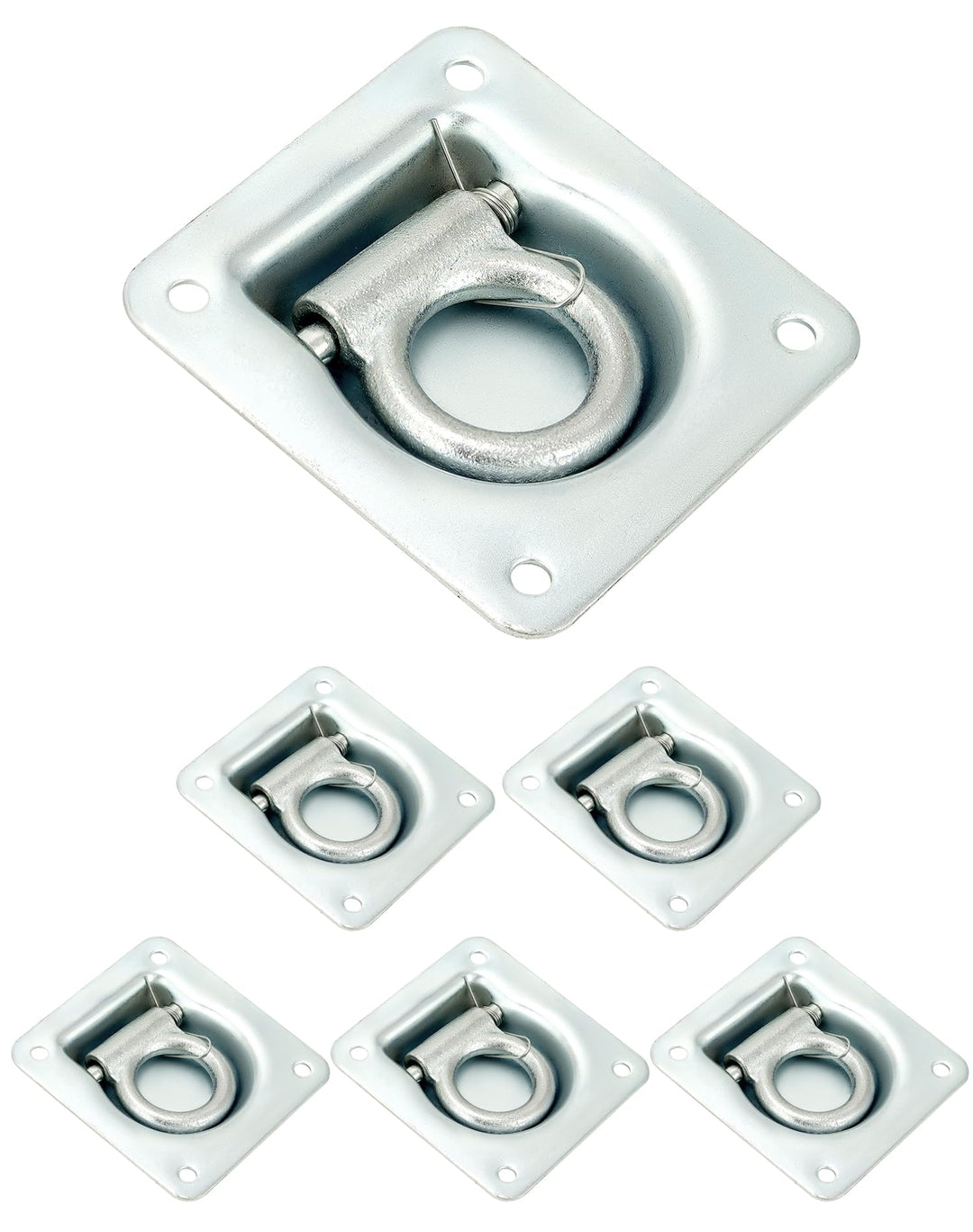 QWORK® 6 Stück Zurrösen für Anhänger, zurrmulde, anhänger zubehör,Befestigung für den Transport von