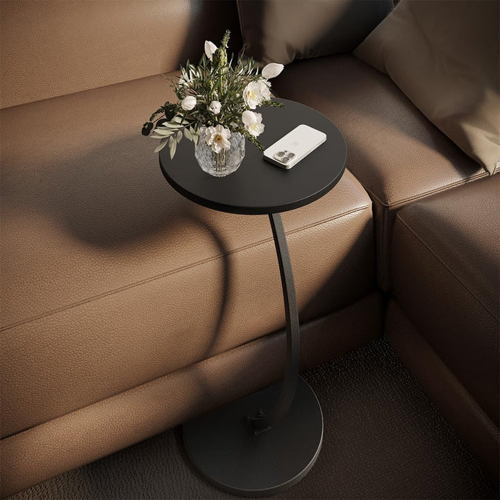 Vicco Beistelltisch Alvio, Schwarz, 40 x 60 cm | als Ablagefläche für Wohnzimmer oder Schlafzimmer e