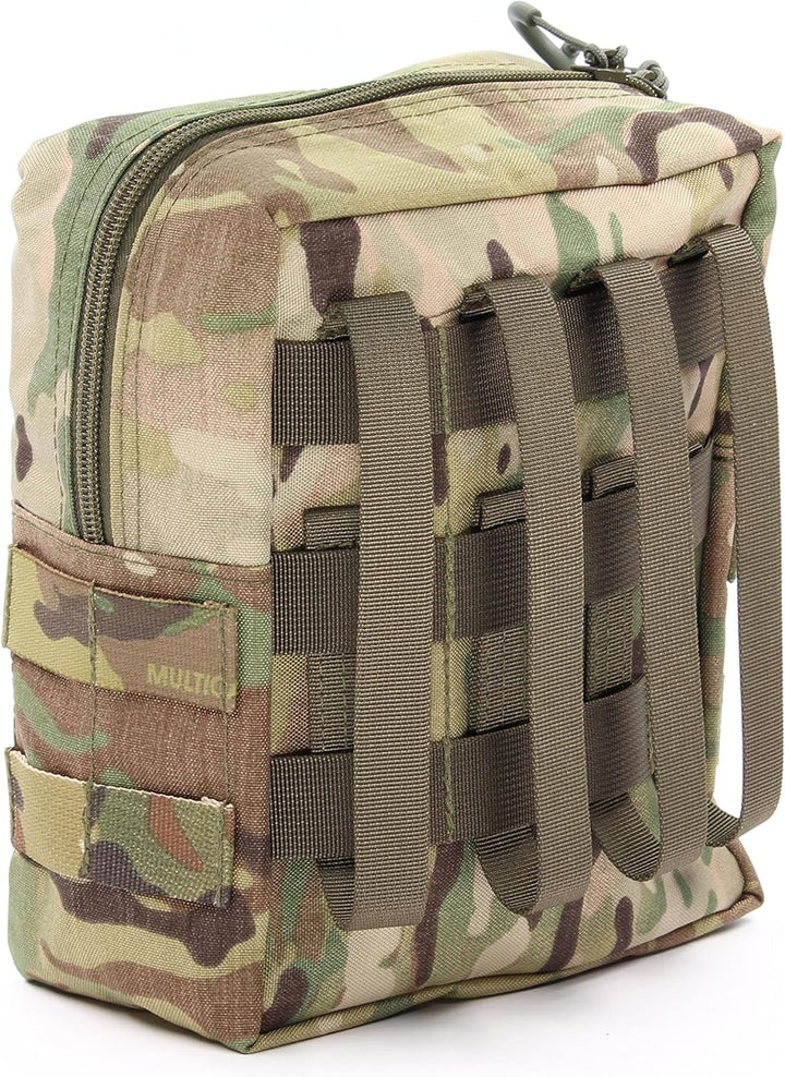 Zentauron Reissverschlusstasche L mit MOLLE-System I BW-Tasche, Rucksack Zusatztasche L Multicam, L