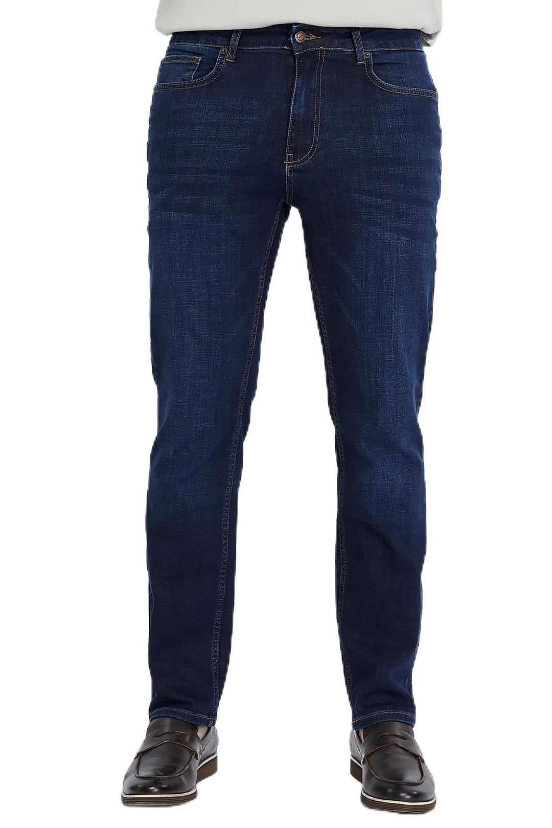 Herren Jeans Regular Fit, Stretch Jeanshose, Herren High Waist, Straight Cut, Basic Washed, Männer H