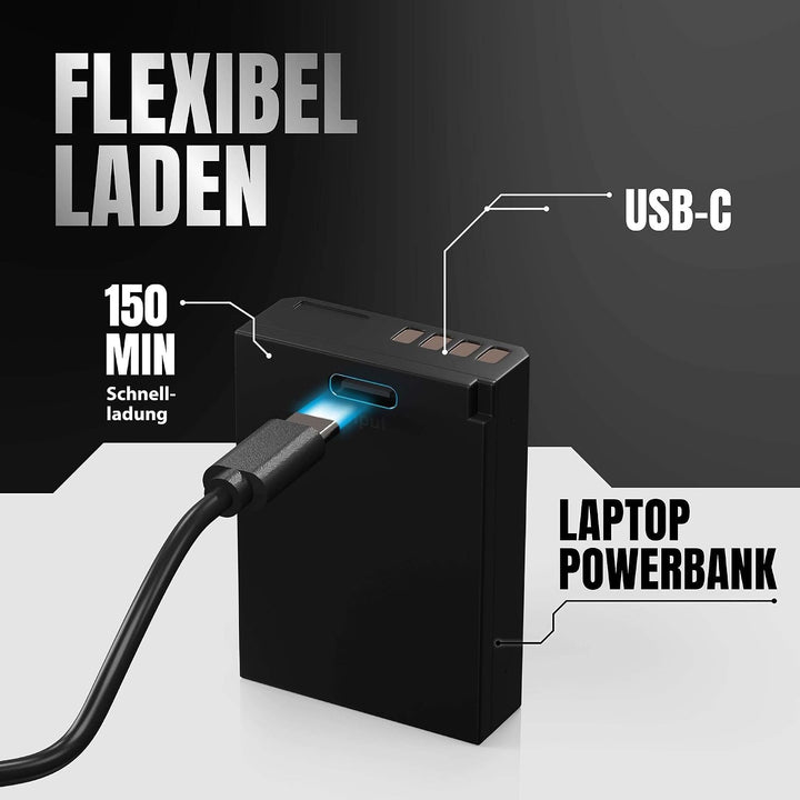 PATONA 2X USB-C Platinum Akku Ersatz für Canon LP-E10 LPE10, 1020mAh 7.2V | Ersatzakku für EOS 1100D