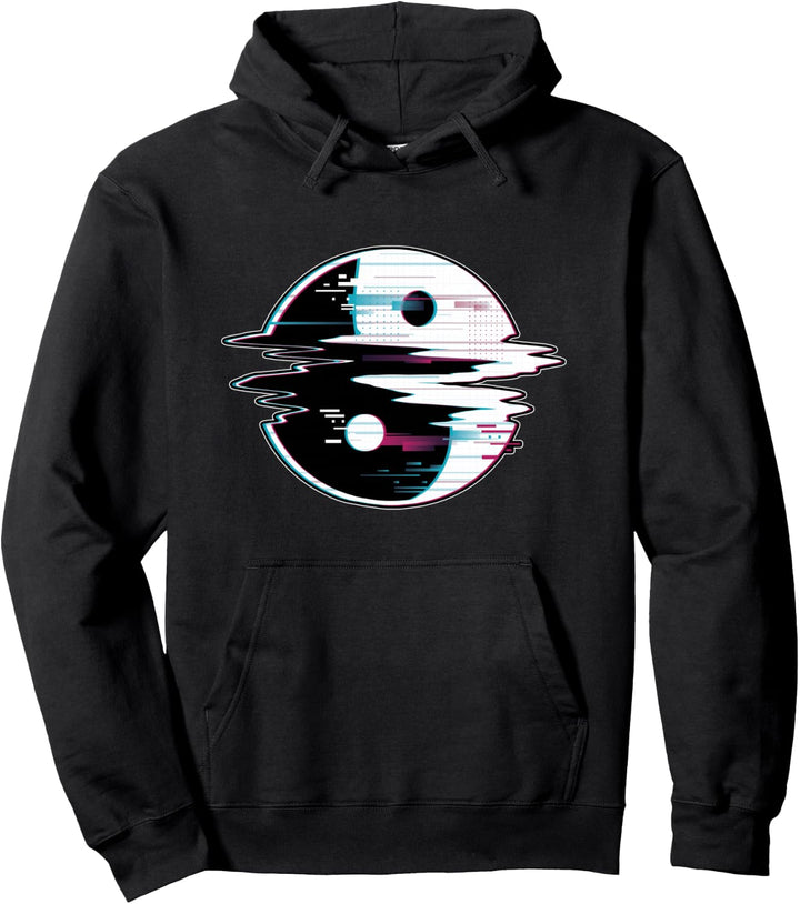 Yin Yang Vaporwave Aesthetic Clothing E-Girl Women Glitch Pullover Hoodie