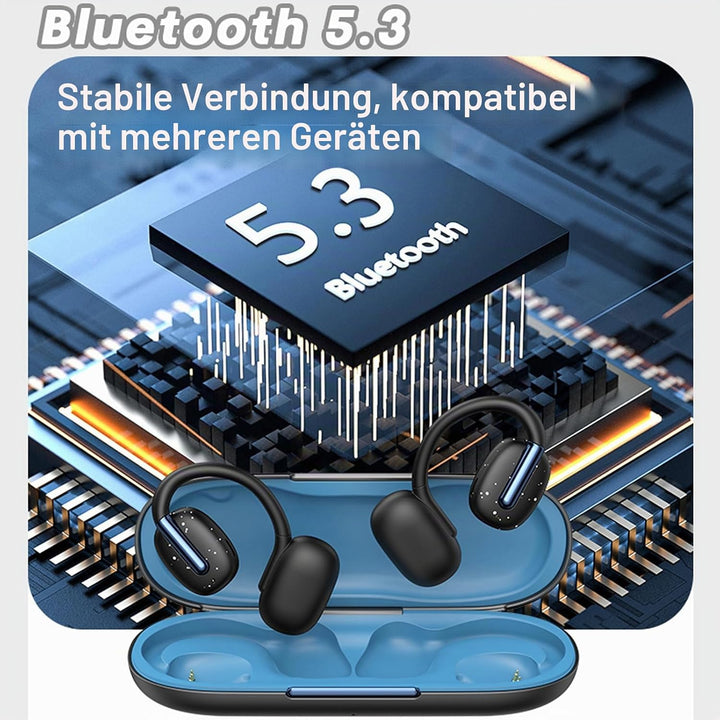 Open Ear Kopfhörer Bluetooth kabellos drahtlos Ohrclip-Bluetooth-Headset Luftleitung Bone Conduction